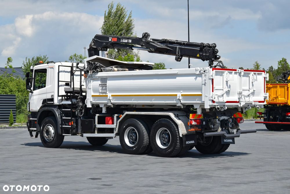 Scania P410 / 6x4 / EURO 6 / HDS HIAB X-HIDUO 158 B-3 / WYSUW x3 / ROTATOR / CHYWTAK / STEROWANIE RADIOWE / WYWROTKA / HYDROBURTA / AUTOMAT / KAMERA COFANIA / NAWIGACJA / HAK-ZACZEP / NISKI PRZEBIEG / 2018 / SERWISOWANY / SPROWADZONY - 5