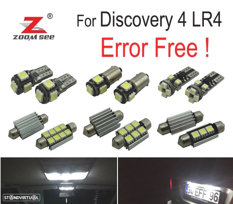 KIT COMPLETO 26 LAMPADAS LED INTERIOR PARA LAND ROVER 4 LR4 10-15 - 1