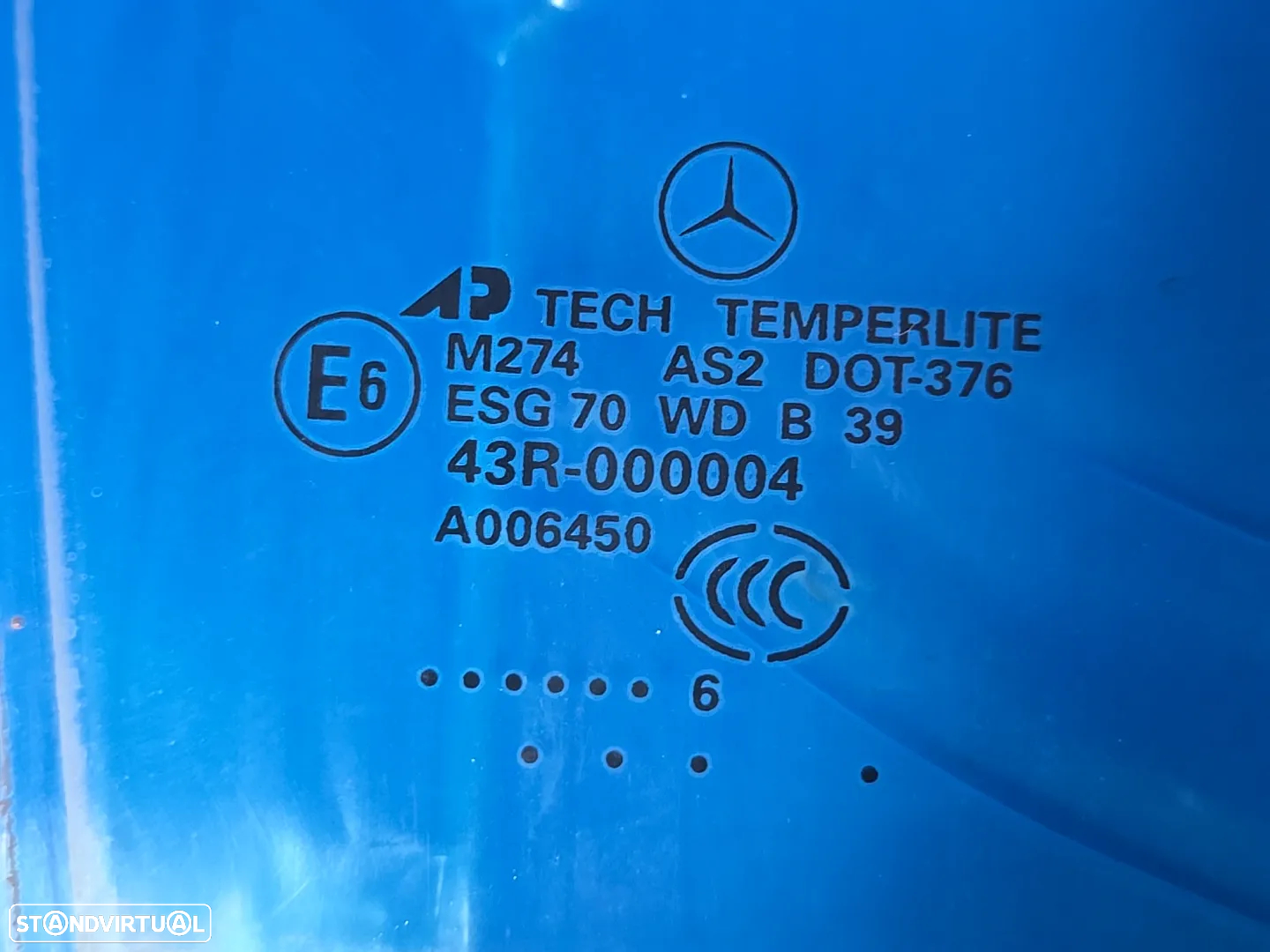 Vidro da porta traseira direita vidro laterais para mercedes w164 ML 2006- Azul - 4