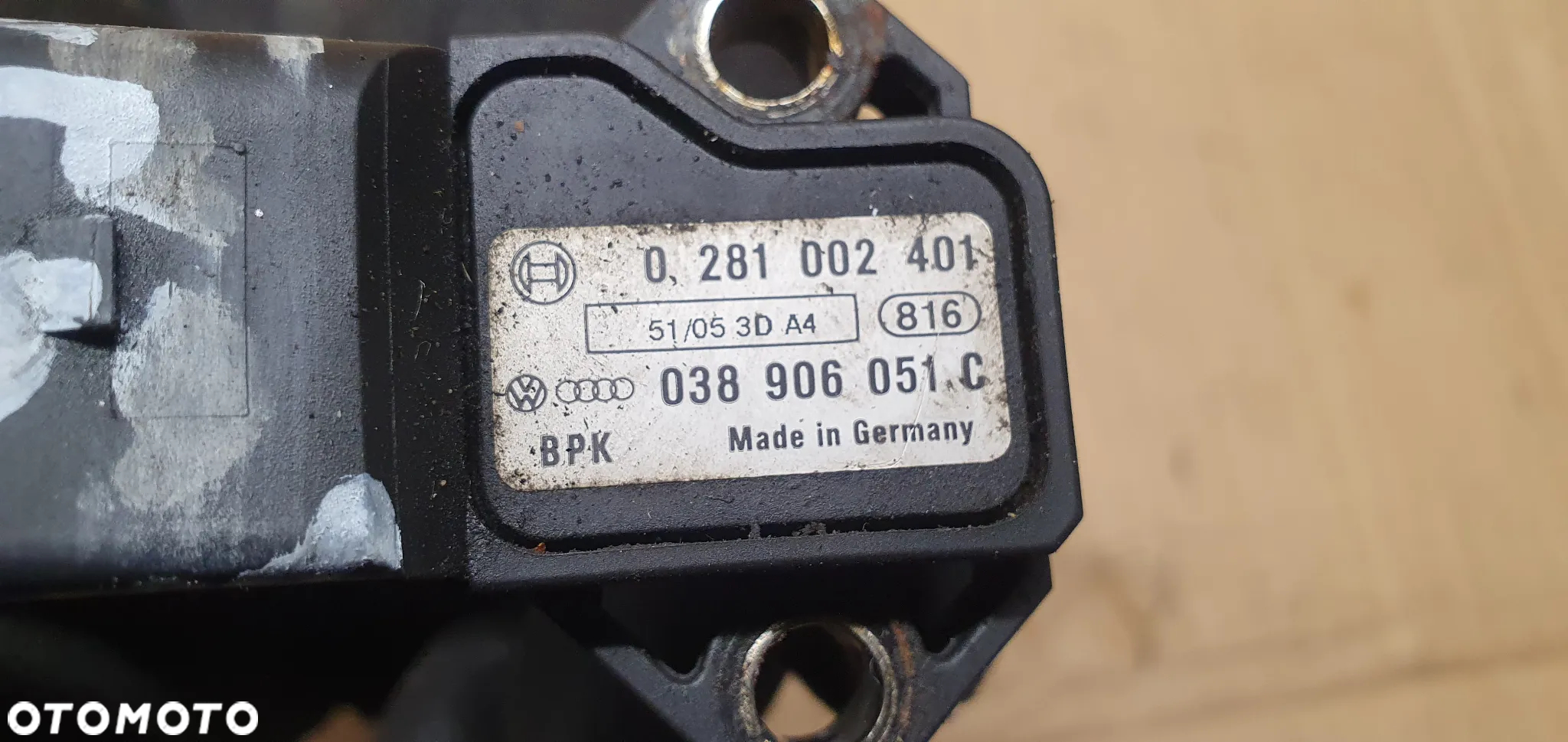 Czujnik ciśnienia MAP sensor VW Touareg 3.0 TDI 038906051C - 6