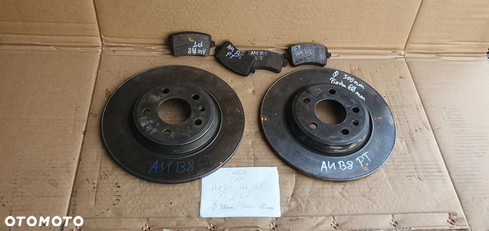 Tarcze hamulcowe tył tylne klocki 300 mm Audi A4 B8 Lift 2.0 TDI - 7
