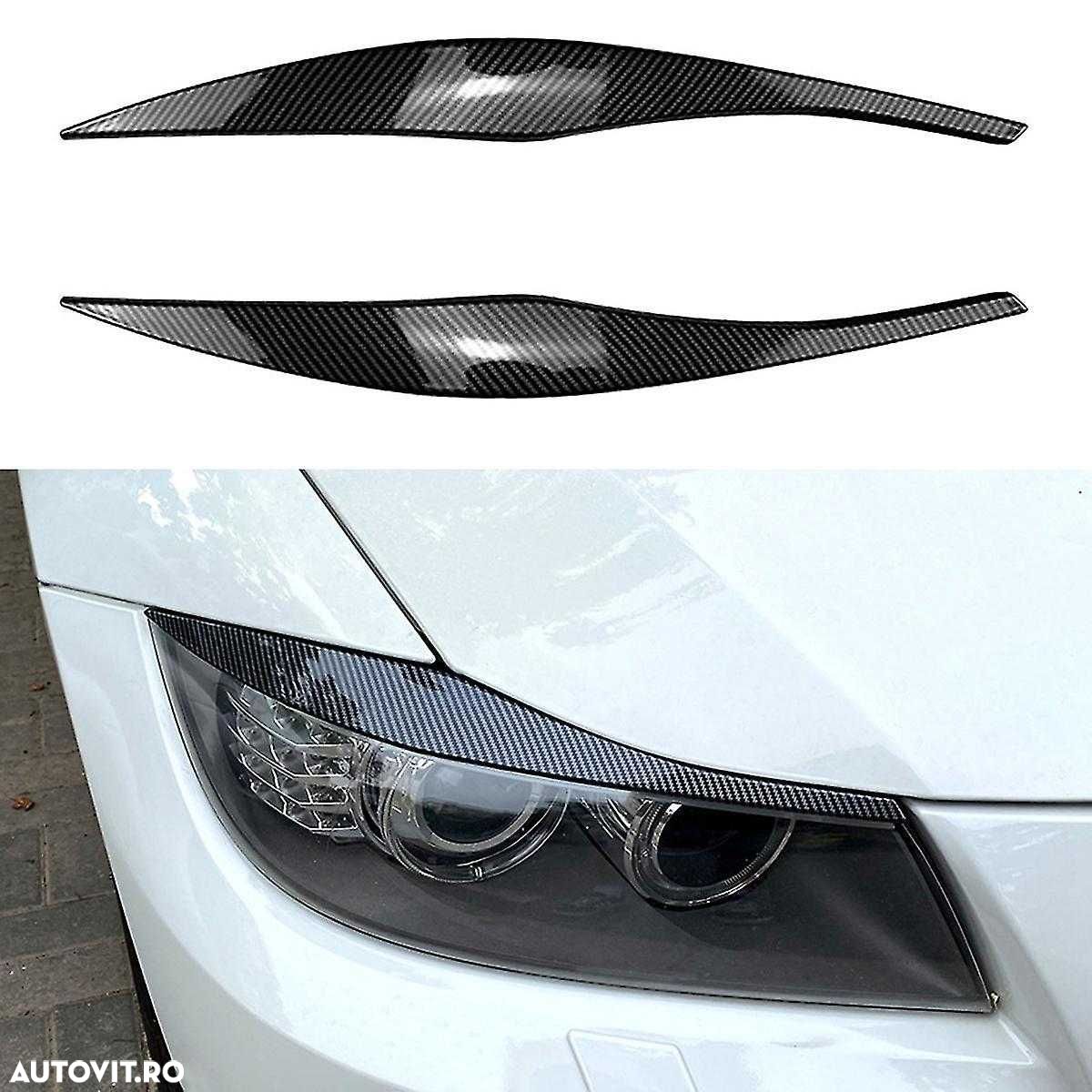 Set Pleoape Faruri Far BMW Seria 3 E90 E91 2005 - 2012, Carbon - 1
