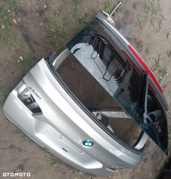 Klapa Bagażnika Srebrna Z Szybą Otwieraną + Zawiasy BMW F11 Touring Kombi