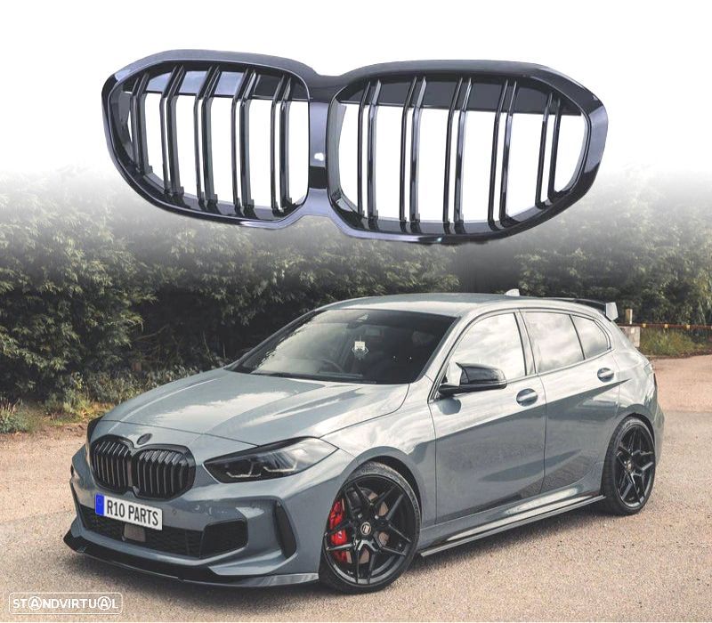 GRELHA FRONTAL BMW F40 19- PRETO BRILHANTE LOOK M - 1