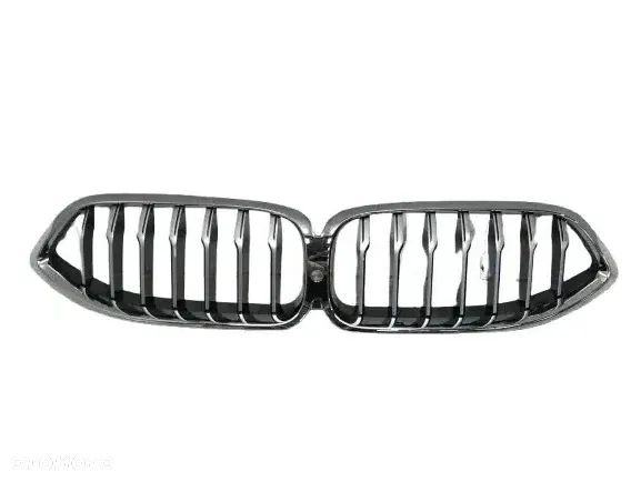 BMW 8 G14 G15 GRILL ATRAPA CHŁODNICY KRATKA NERKA KAMERA CZARNY POŁYSK CHROM NOWY ORYGINAŁ - 1