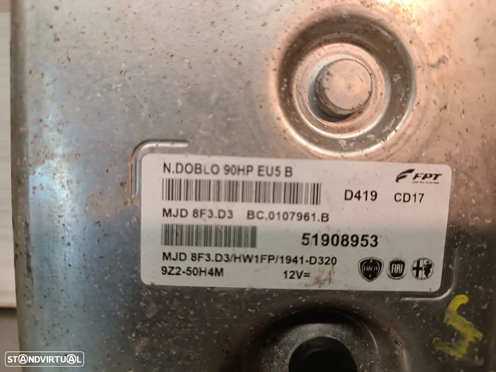 UNIDADE / CENTRALINA DO MOTOR FIAT DOBLO / OPEL COMBO 1.3JTD 90CV 51908953 MJD8F3D3 - 2