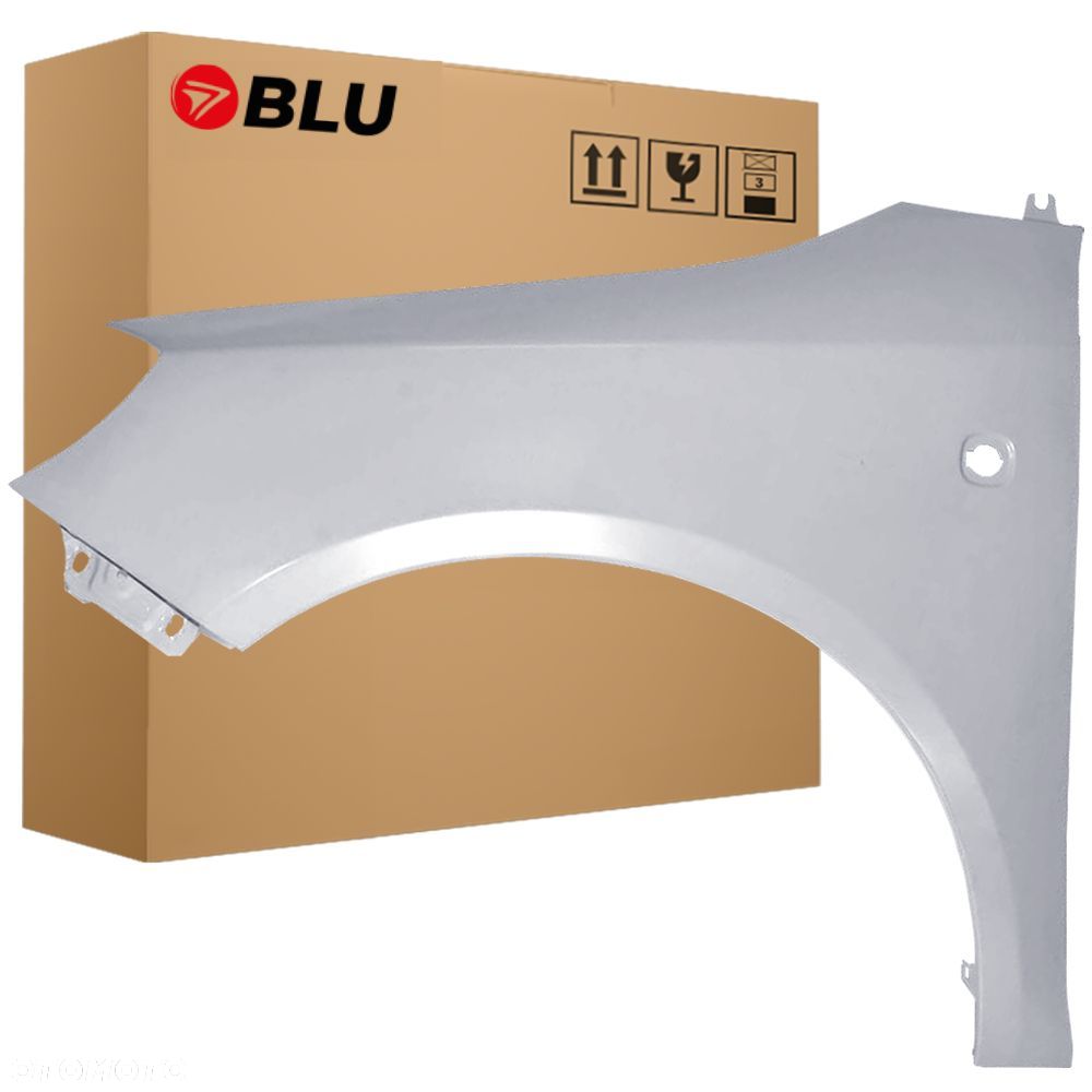 BLU Błotnik SKODA FABIA II 2 5J ROOMSTER LA7W lewy srebrny 07-15 przód ReflexSilber - 1