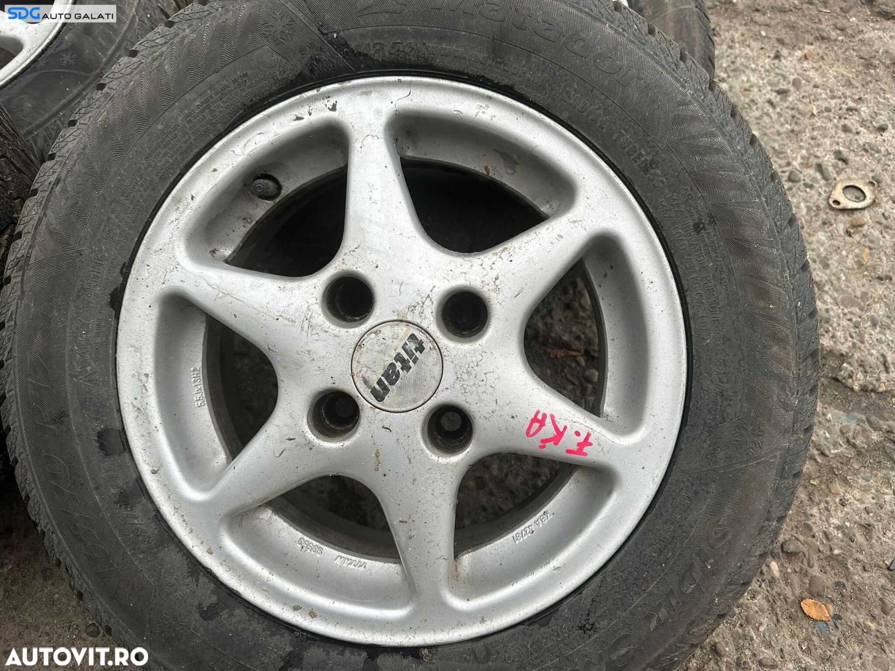 Set 4 Jante Roti Aliaj 165 70 R13 4x108 cu Cauciucuri Iarna Ford Fiesta 4 1995 - 2002 [X4129] - 3