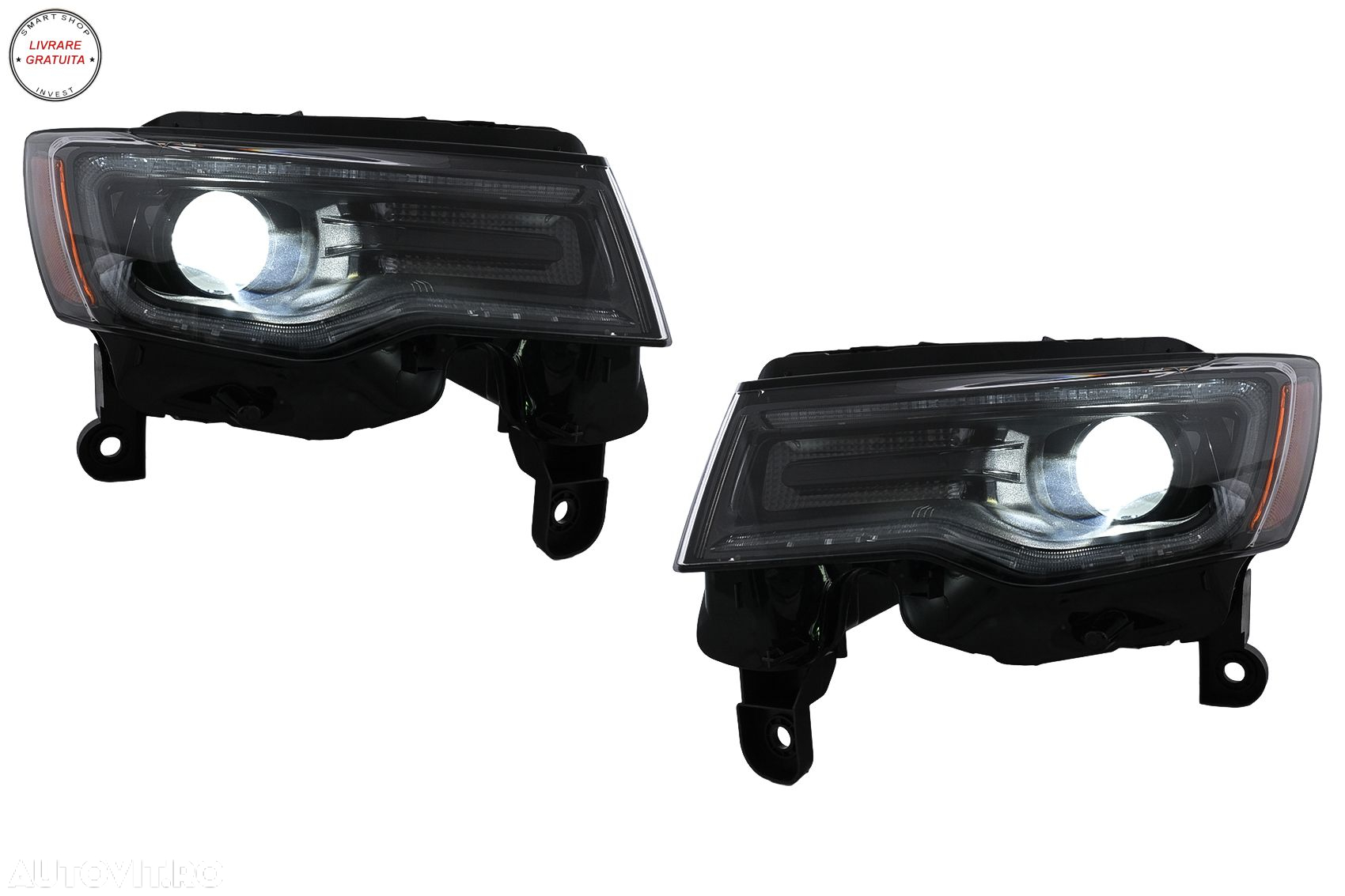 Faruri LED Jeep Grand Cherokee IV WK2 Facelift (2014-2020) Semnal Dinamic- livrare gratuita - 8