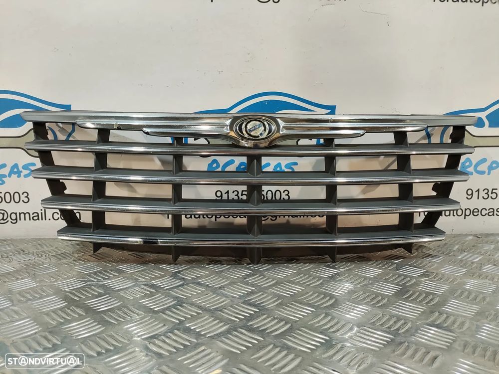 GRELHA CENTRAL FRENTE CHRYSLER VOYAGER 4 IV MK4 RG RS 04857802ABF SIMBOLO LOGOTIPO - 4
