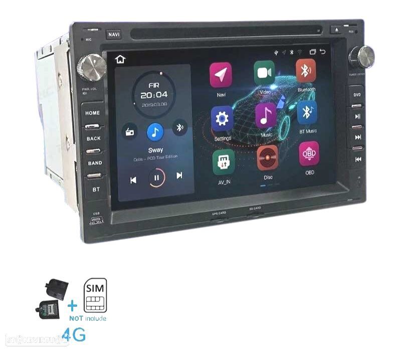 AUTO RADIO ANDROID 10 2DIN 7" PARA SEAT SKODA VOLKSWAGEN VW USB GPS TACTIL HD - 2