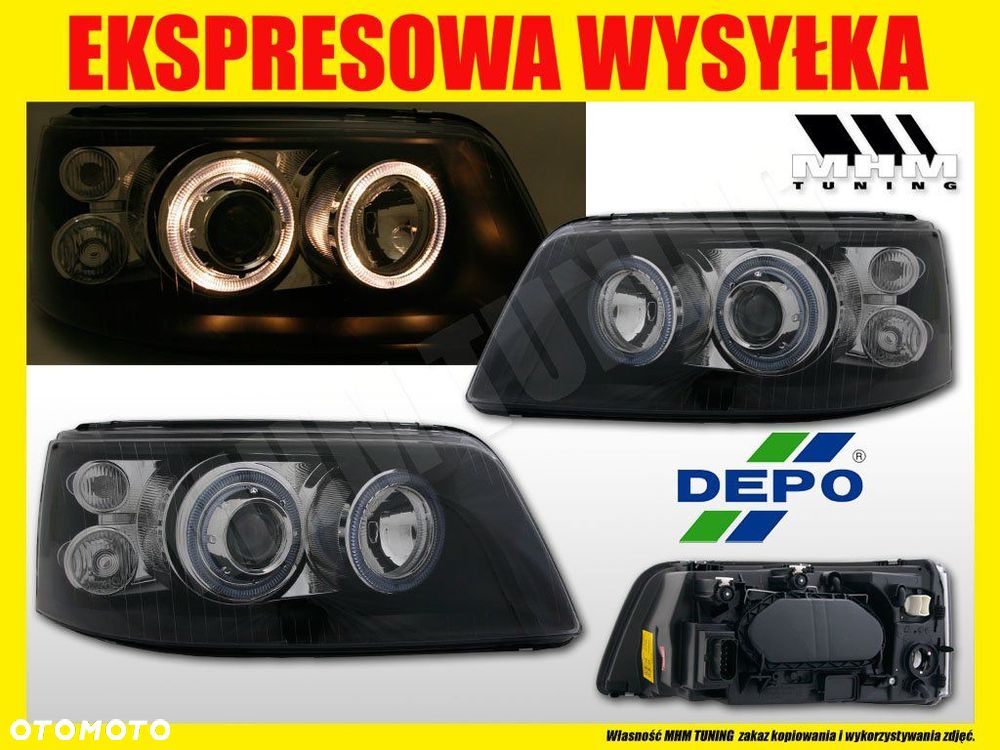 REFLEKTORY LAMPY KPL RINGI TUNING DEPO SOCZEWKA VW T5 TRANSPORTER MULTIVAN - 2