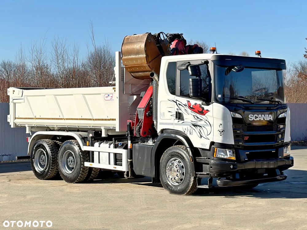 Scania SCANIA G 410 * WYWROTKA 4,90 m + BORDMATIC + HMF 1643 + PILOT * 6x4 - 4