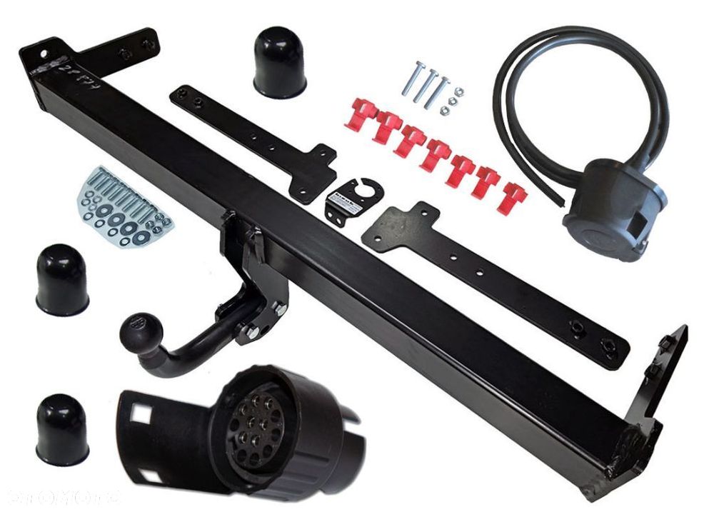 HAK HOLOWNICZY + WIĄZKA + GNIAZDO 7PIN + ADAPTER 7/13P VW VOLKSWAGEN BORA KOMBI GOLF 4 IV 98-2007 - 14