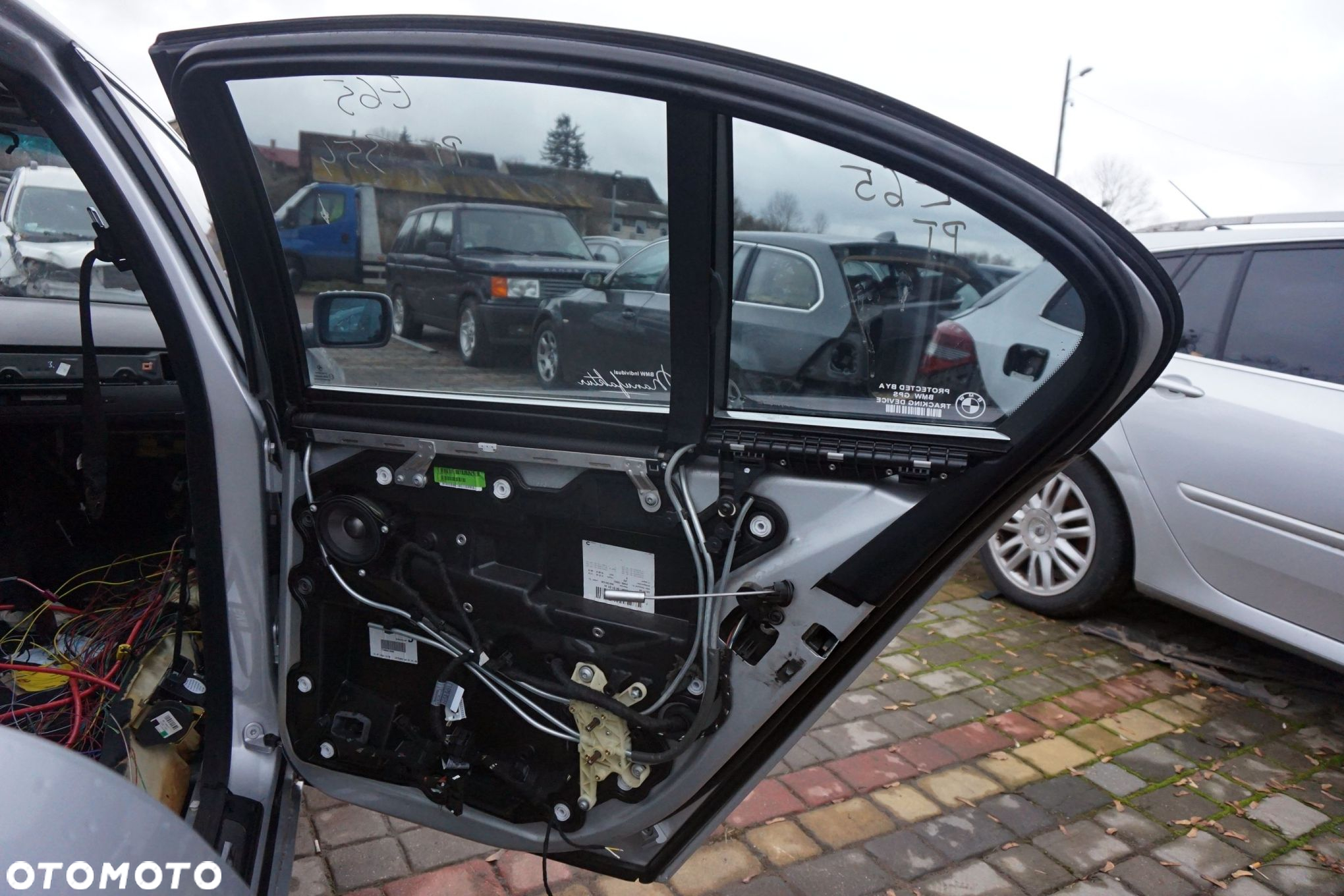 DRZWI TYLNE PRAWE 7 IV E65 354  SREBRNY TITANSILBER BMW 2001-2005 - 7