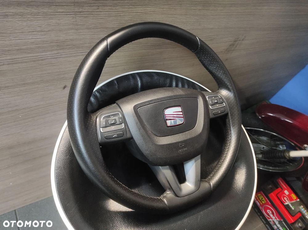 KIEROWNICA SKÓRZANA SKÓRA MULTIFUNKCJA AIR BAG SEAT LEON 2 LIFT ALTEA LIFT ALTEA XL LIFT TOLEDO 3 LIFT WYSYŁKA !!!! - 3