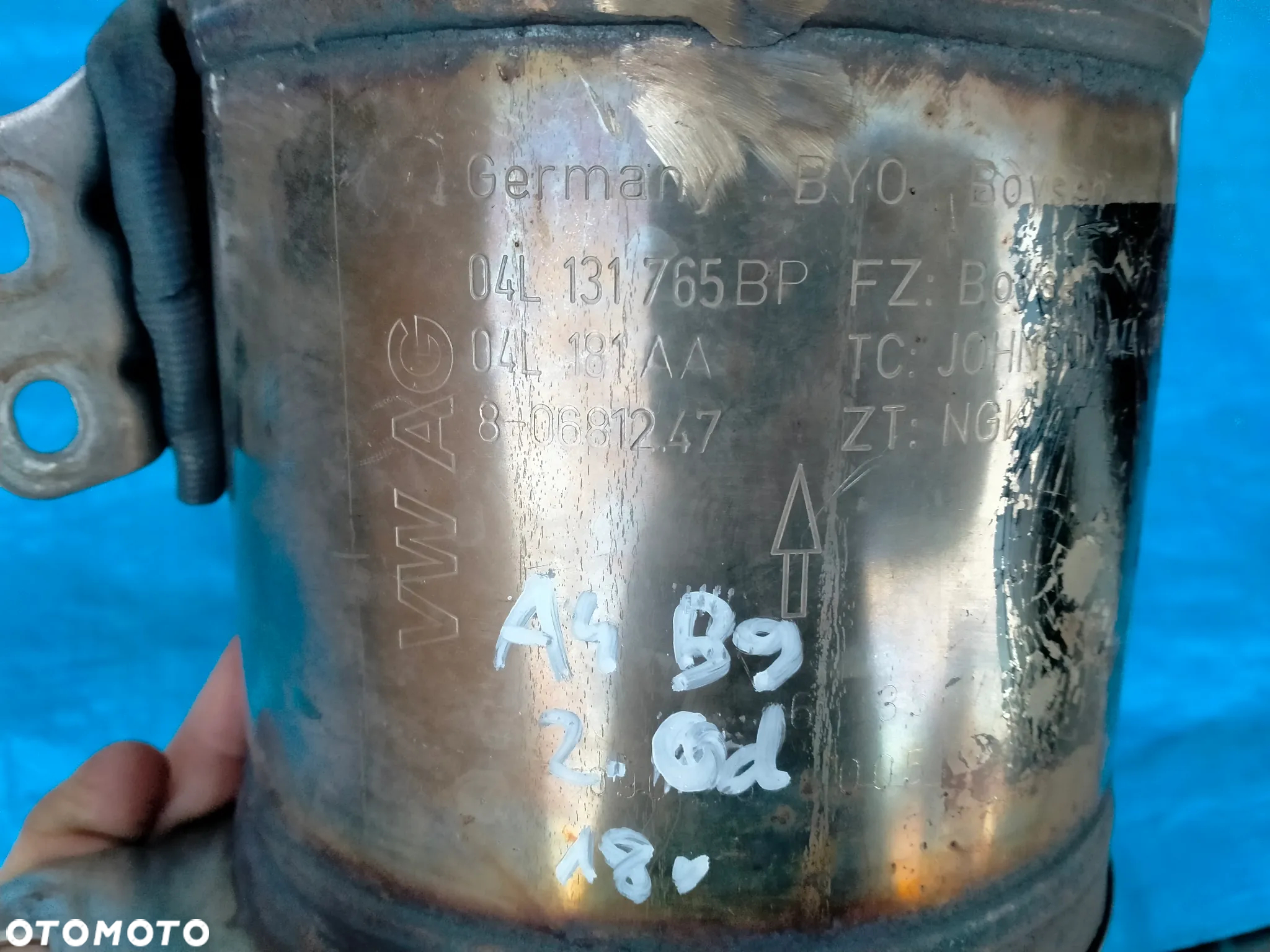 Audi A4 B9 8W / 04L131765BP / Filtr Cząstek Stałych DPF FAP / Sonda / Czujnik / ORYGINAŁ - 2