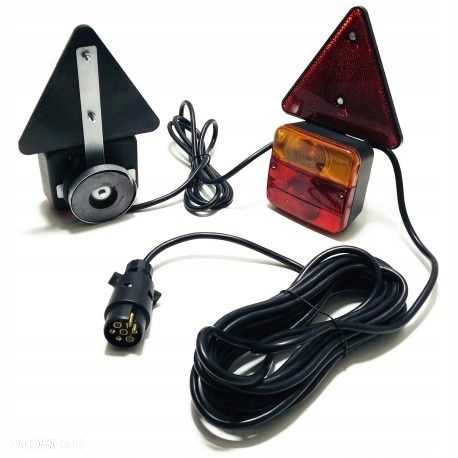 LAMPY TYLNE ZESPOLONE PRZYCZEPA TRÓJKĄT MAGNES KPL - 11