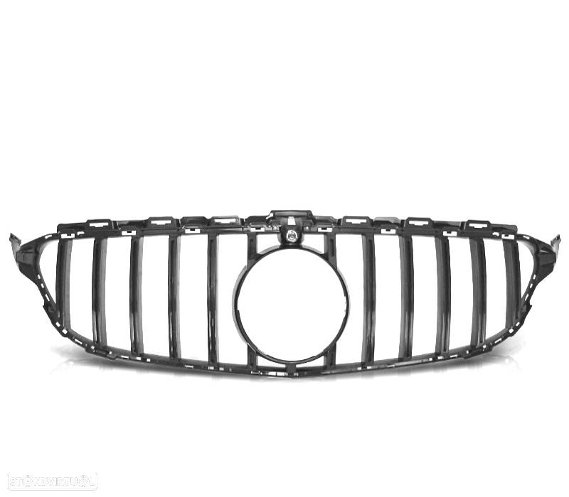 GRELHA MERCEDES CLASSE C W205 18-21 LOOK GTR PRETO BRILHANTE - 5