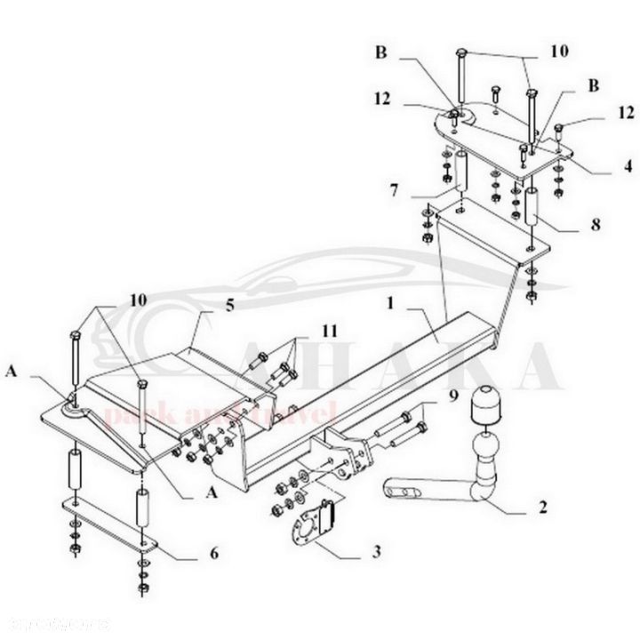 Hak Holowniczy Odkręcany Do Alfa Romeo 156 Sportwagon Kombi 2000-2006 - 3