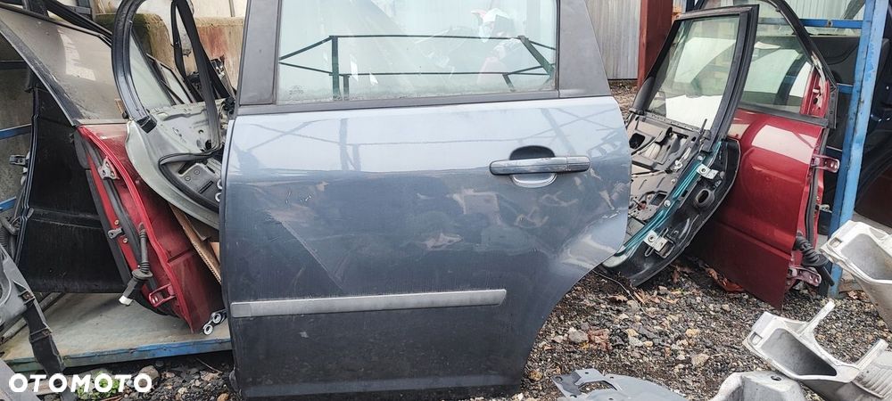 FORD C-MAX MK1 03-10 ŁADNE KOMPLETNE DRZWI LEWY TYŁ LEWE SZARE - 2