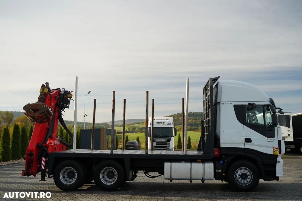 Iveco STRALIS 560 / 6X4 / PENTRU LEMN / PENTRU COPACI / PENTRU PĂDURE / REMORCĂ PALFINGER EPSILON / CAPACITATE DE RIDICARE - 5.250 KG - 9