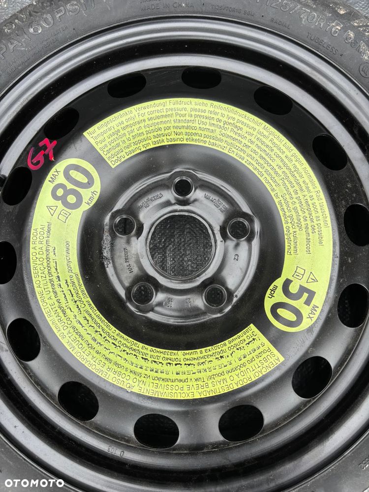 VW Golf VII koło zapasowe dojazdowe dojazdówka  5Q0601027AR 16" 5X112 - 3