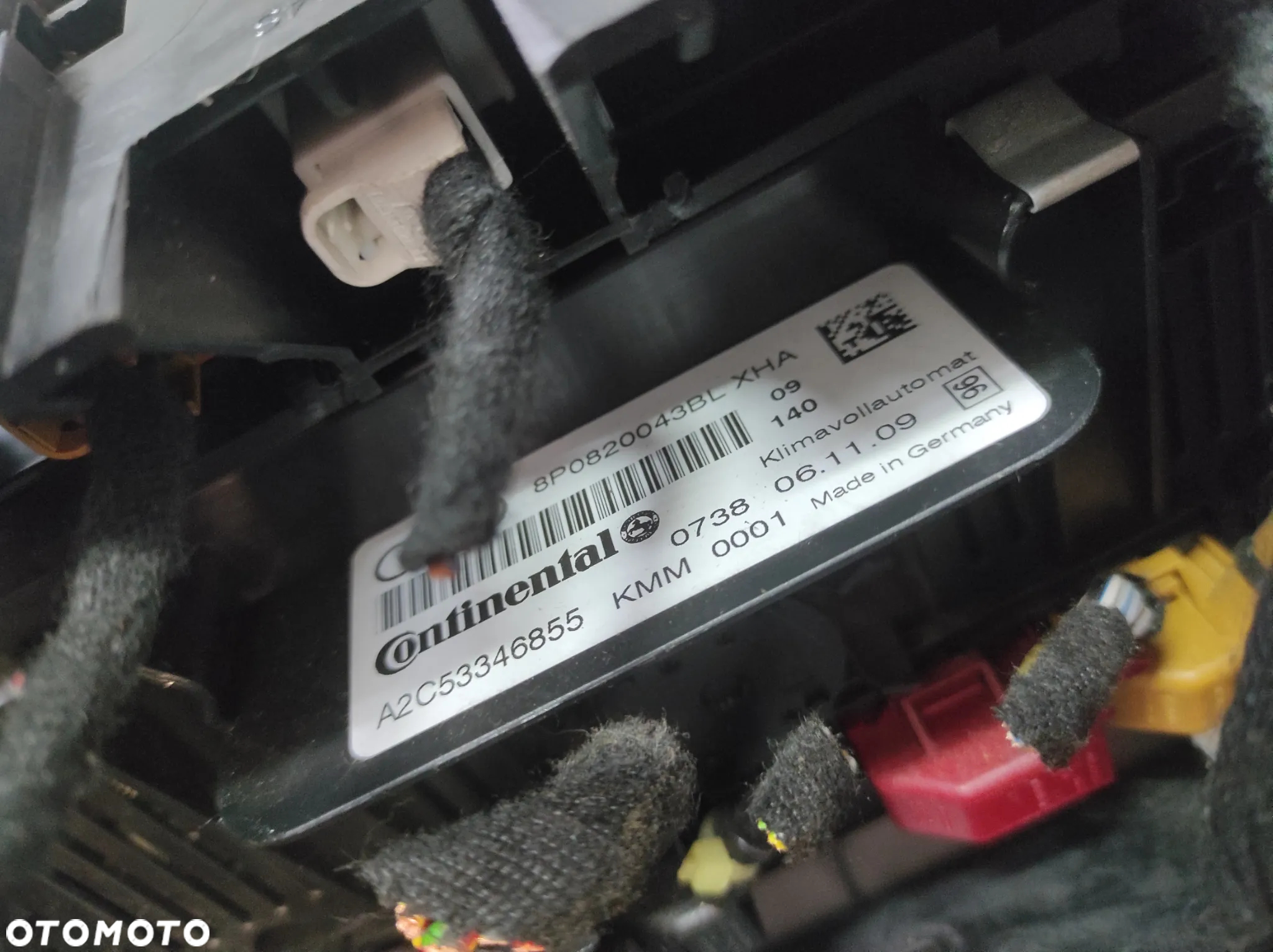 KOSZ RADIO PANEL KLIMATYZACJI RAMKA AUDI A3 8P LIFT 2DIN CLIMATRONIC 8P0820043BL WYSYŁKA !!!! - 3