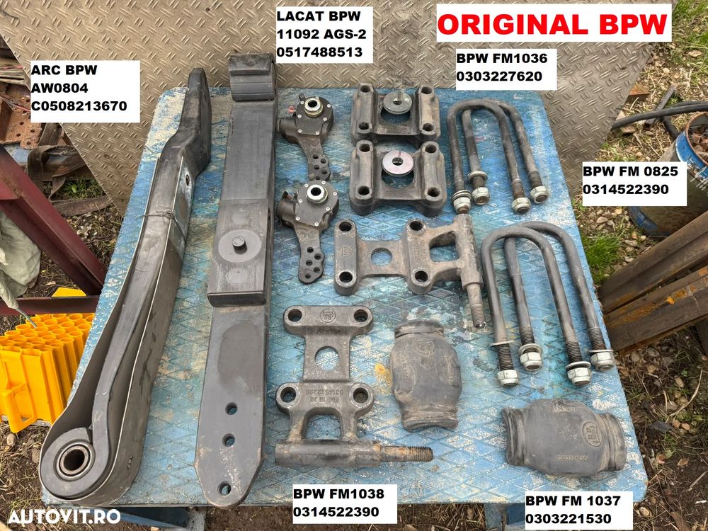 Arcuri si accesorii prindere arc originale BPW ARC latime 10 , arc latime 8 BPW ORIGINAL - 1