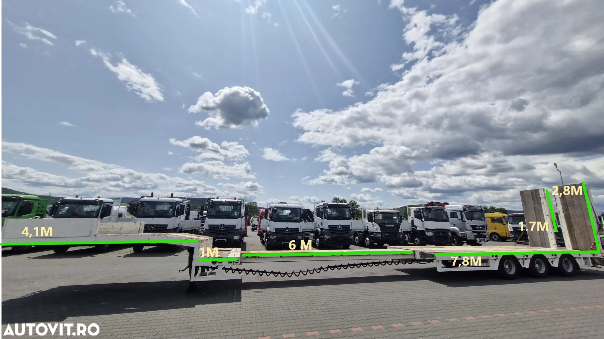 Faymonville ȘASIU JOS FAYMONVILLE / STN-3A / EXTENSIBIL / VANZĂ PORTABILE / 19 M / RAMPE HIDRAULICE / IMPORTATE - 3