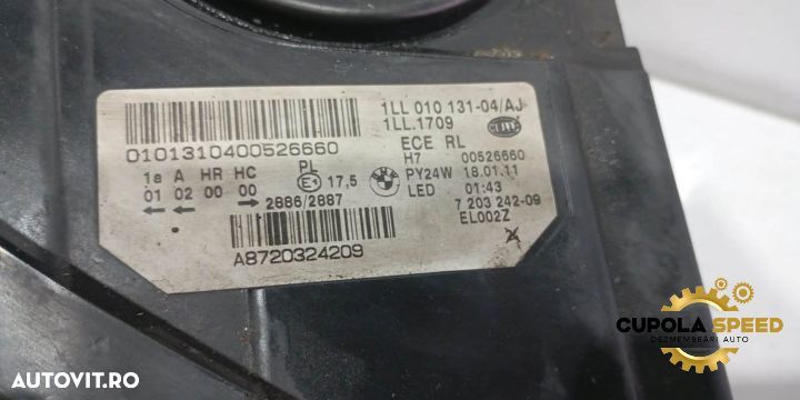 Far dreapta cu lupa 7203242-09 BMW Seria 5 F10 [facelift] [2013 - 201 - 3