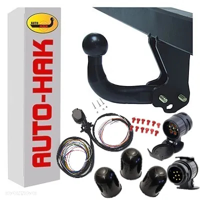 HAK HOLOWNICZY Z KULA ODKRĘCANĄ+STAŁY PLUS x3+WIĄZKA13PIN +ADAPTER do DODGE CALIBER 2006do13 - 13