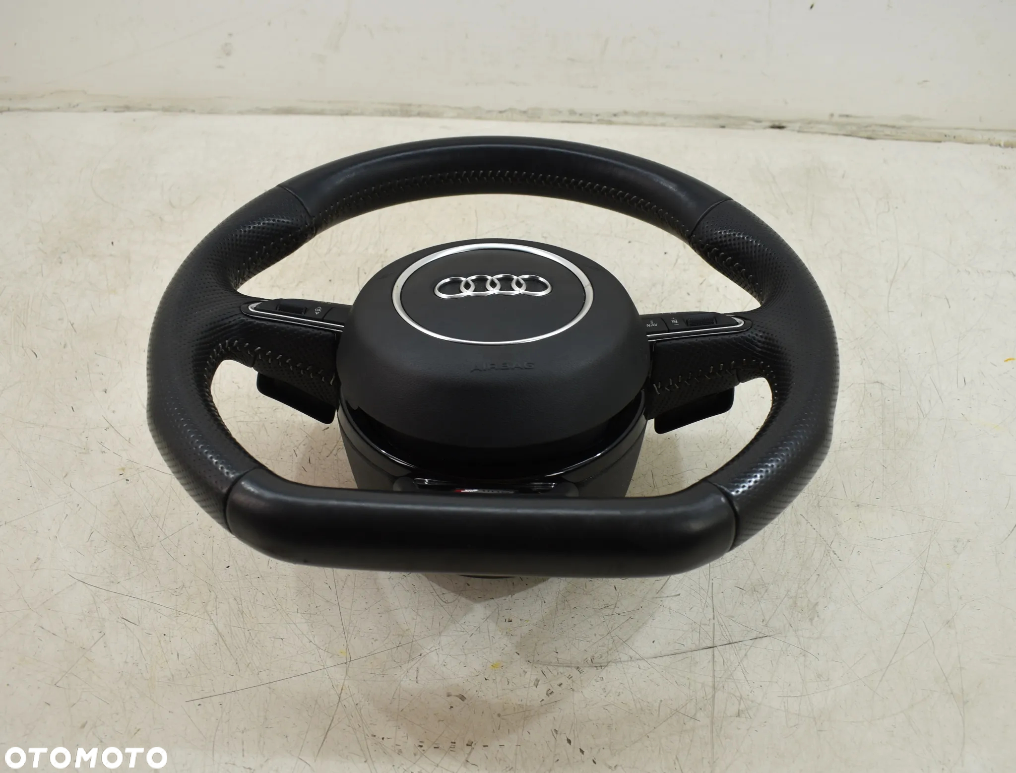 KIEROWNICA SKÓRA MULTIFUNKCJA ŁOPATKI AUDI A6 C6 S-LINE - 3