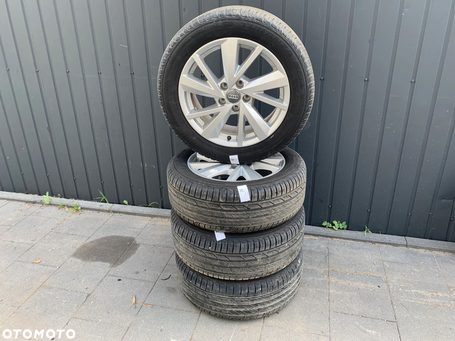 KOŁA FELGI OPONY 17 LATO BRIDGESTONE TURANZA AUDI Q2 81A 215/55/17 JAK NOWE 81A601025C - 16