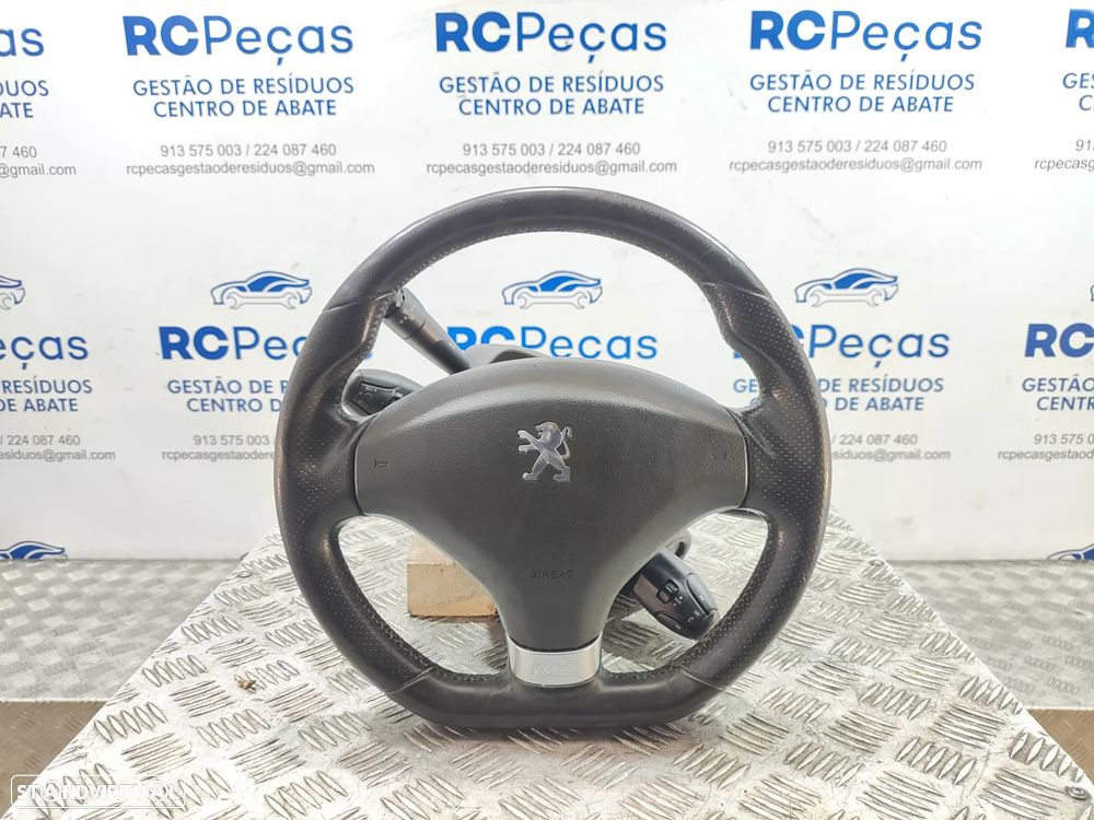 Volante completo Flat Bottom em pele perfurada Original Peugeot RCZ - 7