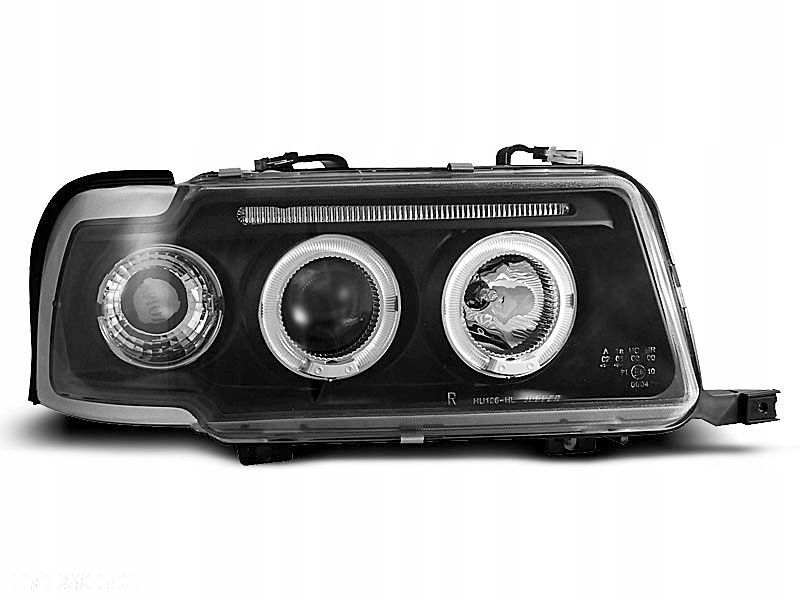 Lampy Reflektory Audi 80 B4 91-96 Ringi Black - 1