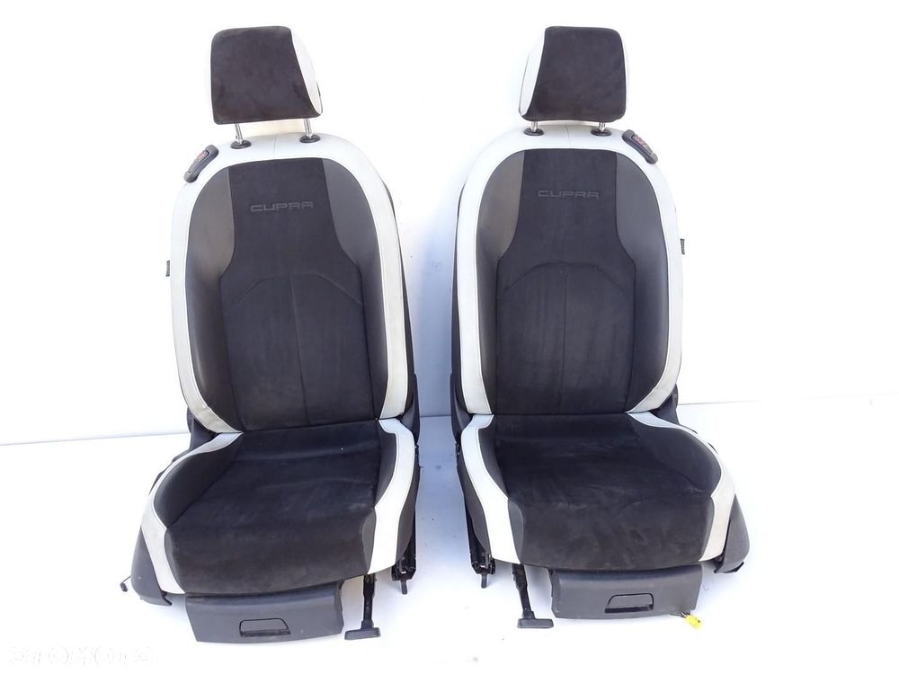 FOTELE FOTEL KOMPLET PÓŁSKÓRA SKÓRA KANAPA SEAT LEON III CUPRA FR 3D - 15