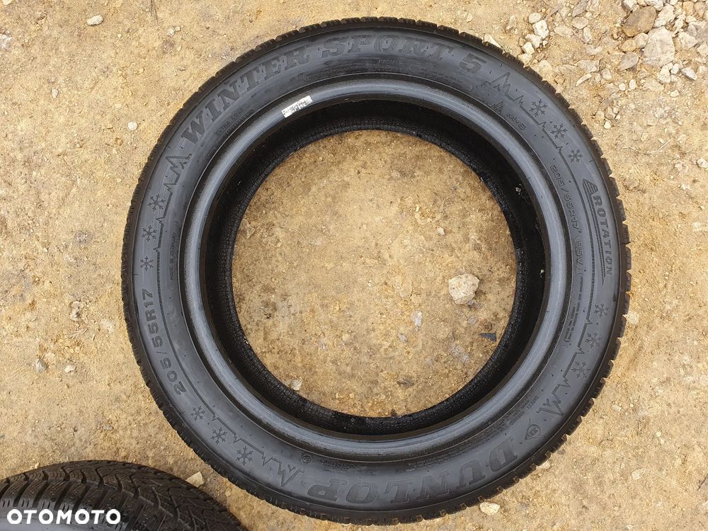 OPONY ZIMOWE 205/55/R17 DUNLOP WINTER SPORT 5 KOMPLET 2 SZT 2020r PREMIUM 7.7-8.5MM - 3