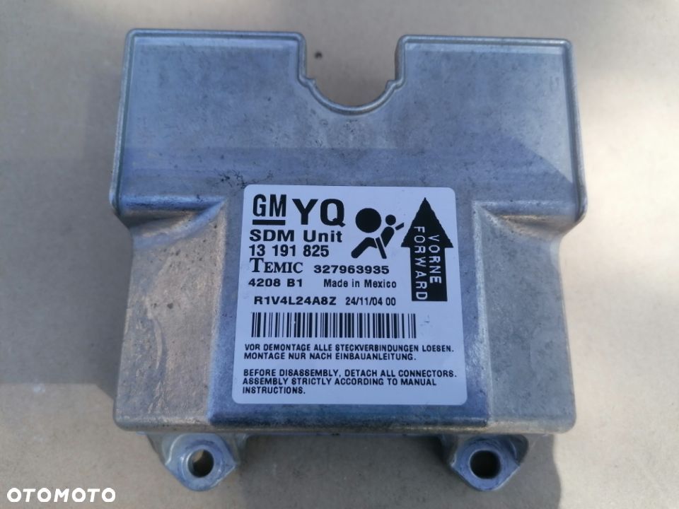 OPEL ASTRA III H MODUŁ STEROWNIK SENSOR PODUSZEK AIRBAG 13191825 - 2