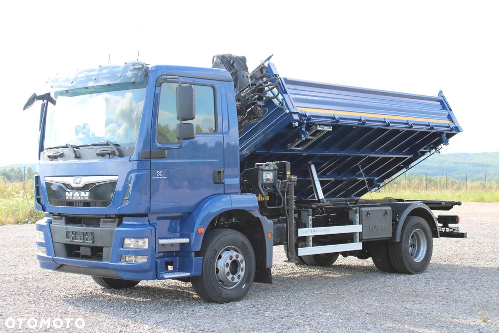 MAN TGM 15.290 Nowy 3-stronny WYWROT Żuraw HDS Hiab 099 BS-2 HiDuo Sterowanie radiowe 5,6 funkcja Kiper Wywrotka - 26