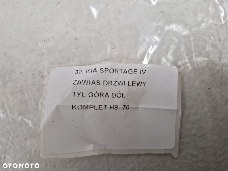 kia sportage 4 iv zawiasy drzwi lewy tył lewe tylne góra dół komplet h8 - 5