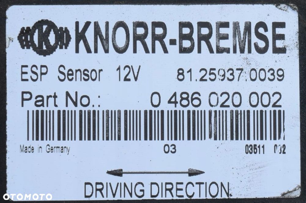 SENSOR CZUJNIK ESP MAN TGA TGS TGX 81.25937. 0039 - 3
