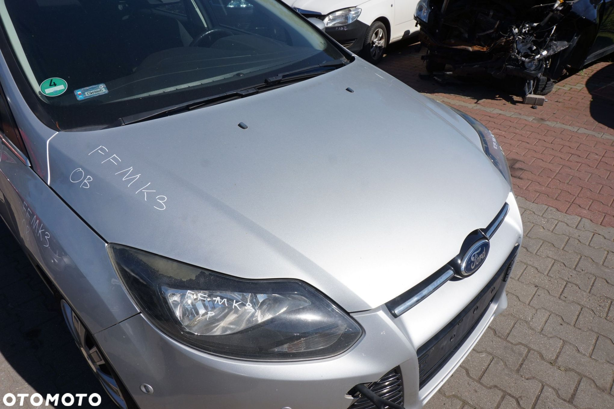 MASKA ZDERZAK BŁOTNIKI LAMPY FOCUS III MK3 OB 0B  FORD 2010-2014 SREBRNY PRZÓD KOMPLETNY - 4