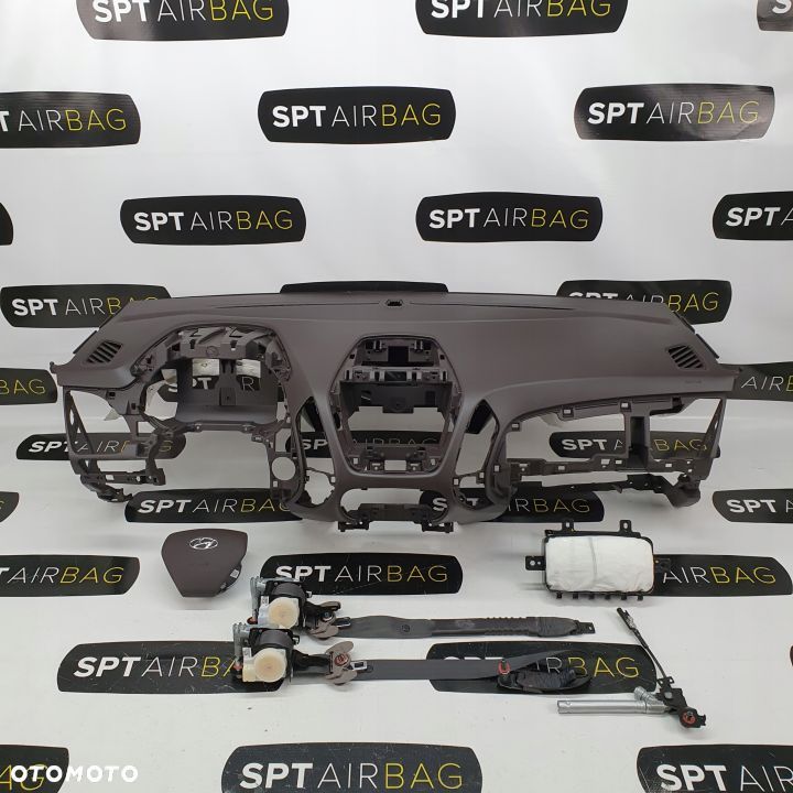 HYUNDAI IX35 DESKA ROZDZIELCZA BRĄZOWA KONSOLA KOKPIT PULPIT PODUSZKI AIRBAG AIR BAG PASY KIT SET - 1