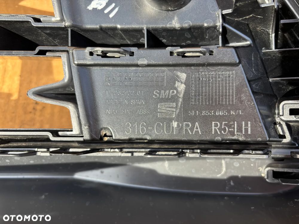Dokładka Zderzaka Przednia Lewa Oryginalna Carbon Karbon Seat Cupra Formentor 5FF853665K/L 5FF805903C Hokej Kratka Zderzaka Przód Lewy - 9