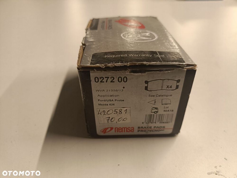 KLOCKI HAMULCOWE Mazda 626 Ford Probe PRZEDNIE _ przód WVA 21558/13 - 6