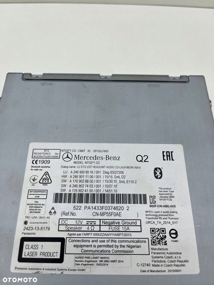 MERCEDES W176 RADIO CZYTNIK NAWIGACJA A2469009916 - 5