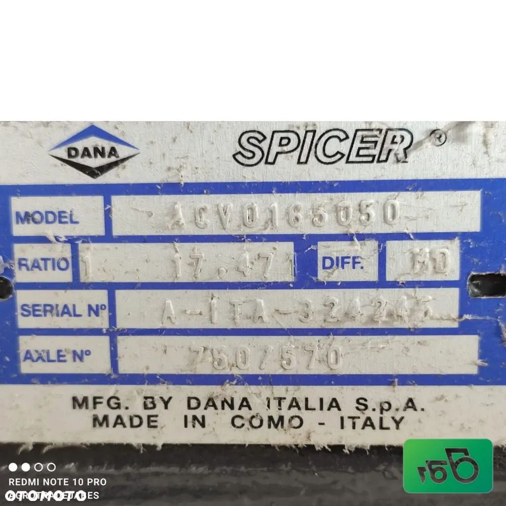 Przedni most 75501060611 DANA 750/570 Valtra T214 - 19
