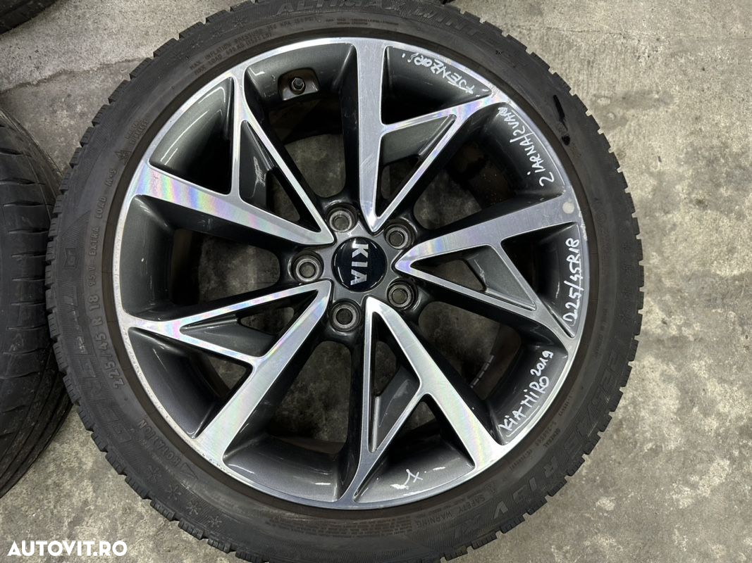 Set jante aliaj KIA NIRO an 2019 cu cauciucuri 225/45R18 ,2 de iarna si 2 de vara si senzori presiune - 2