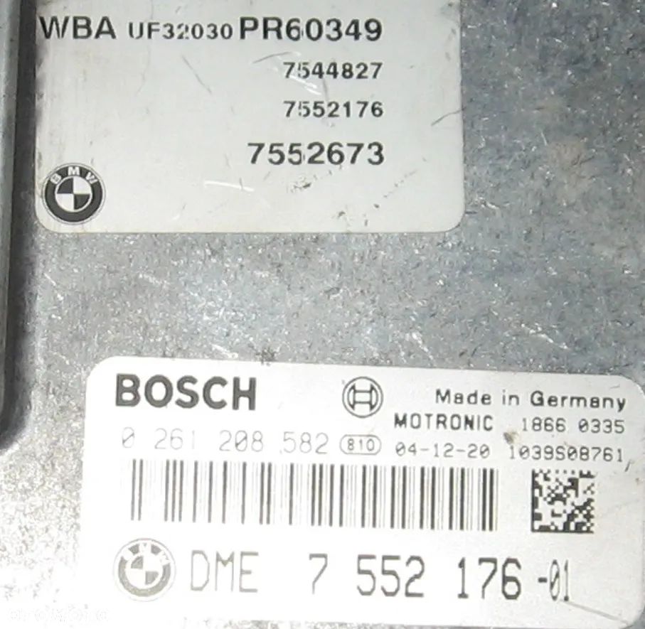 BMW E90 2.0 0261208582 sterownik silnika komputer - 4